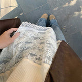 レーススリーブレイヤードインナーロンT