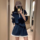 ショルダージップスウェット＆ショートパンツSET