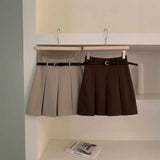 ワイドプリーツベルトスカート