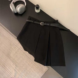 ワイドプリーツベルトスカート