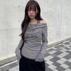 タンクレイヤードオフショルロンT