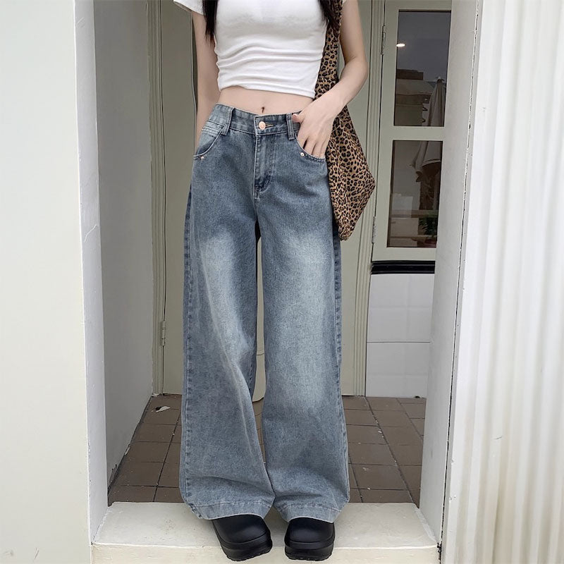 シンプルウォッシュストレートデニム