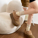 厚底ショートファームートンブーツ