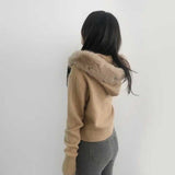 ダブルジップファーニットパーカー