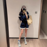 ショルダージップスウェット＆ショートパンツSET
