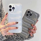 クリアダウンジャケットiPhoneケース