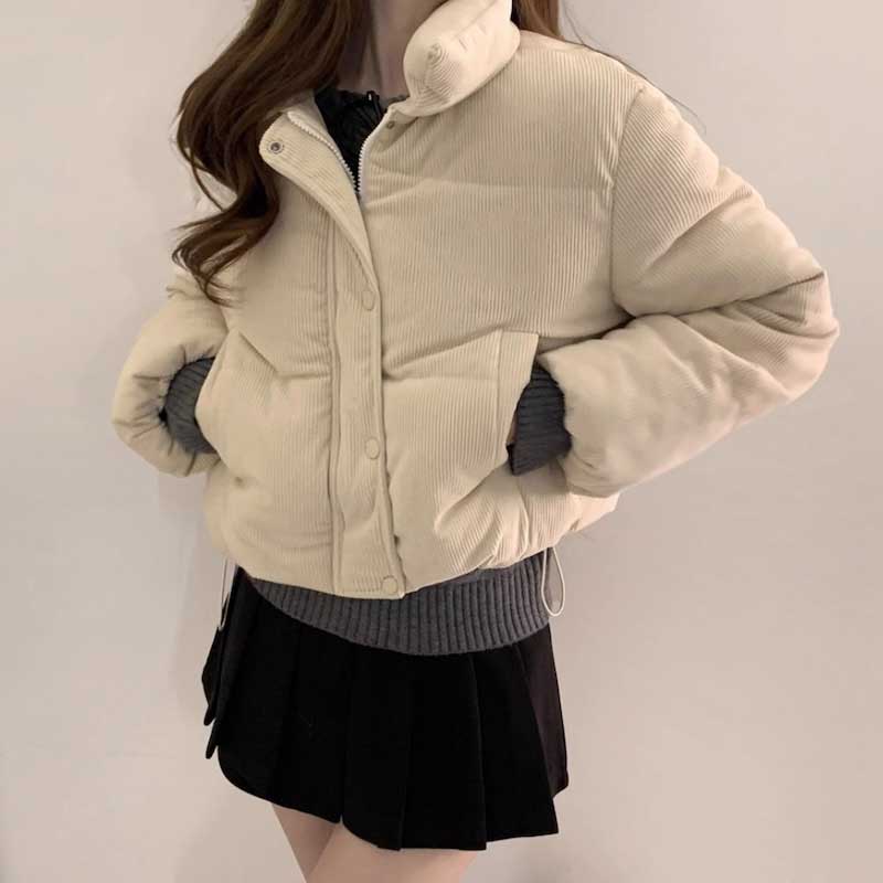 コーデュロイドロストダウンジャケット