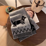 ドッグリボンモノトーンマフラー