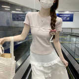 リボンラインレースTシャツ