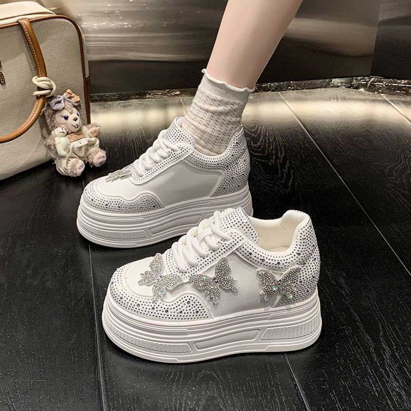 バタフライラインストーンスニーカー