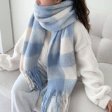 ギンガムキャンディーボリュームマフラー