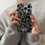 モノトーンレオパードiPhoneケース