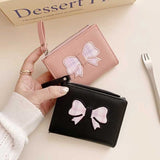 チェックリボンアイコンミニ財布