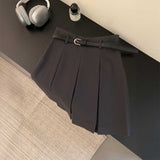 ワイドプリーツベルトスカート