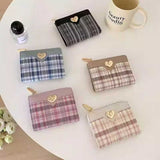 ハートチェックミニ財布