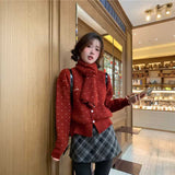 フレンチドットカーディガン&マフラーSET