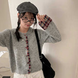 チェックアクセントカーディガン