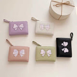 チェックリボンアイコンミニ財布