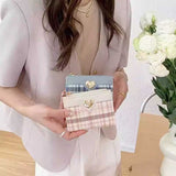 ハートチェックミニ財布