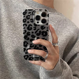 モノトーンレオパードiPhoneケース