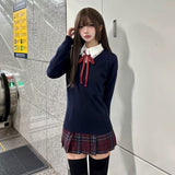 ボウタイ赤チェック制服コーデ4点SET