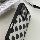 モダンハートパターンiPhoneケース