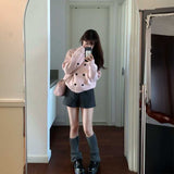 ダブルボタンニットカーディガン