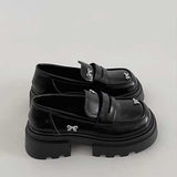 厚底リボンスタッズローファー