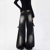 サイドベルトストリートワイドデニム