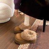 厚底ショートファームートンブーツ