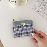 ハートチェックミニ財布