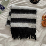 ワンポイントボーダーマフラー