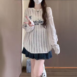 ケーブルメッシュユニトップス