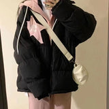 ピンクパーカーレイヤードダウン