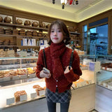 フレンチドットカーディガン&マフラーSET