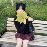 ボウタイ赤チェック制服コーデ4点SET