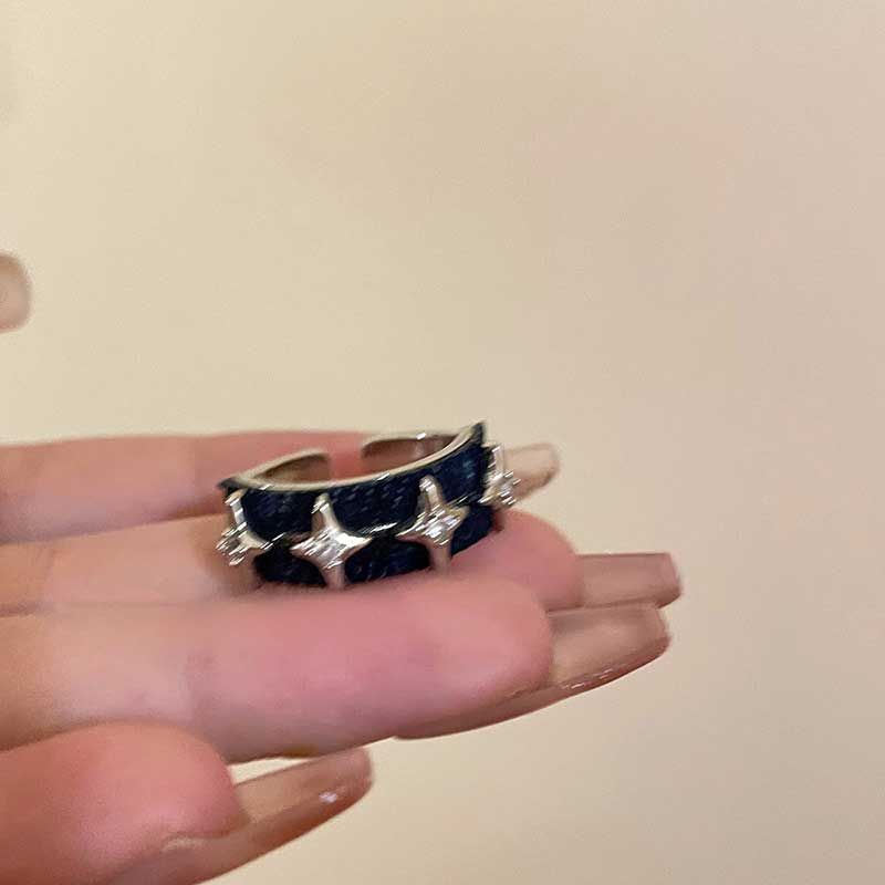 デニムアクセントスターリング2点SET