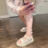 厚底ワイドベルトサンダル