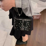 キルティングラインストーンミニバッグ