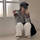 チェックアクセントカーディガン