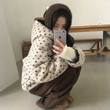 リバーシブルドットボアブルゾン