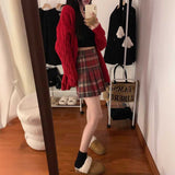 ウィンターチェックプリーツスカート