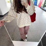 フローラルワッフルパーカー