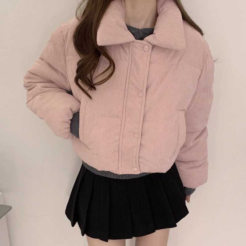 コーデュロイドロストダウンジャケット