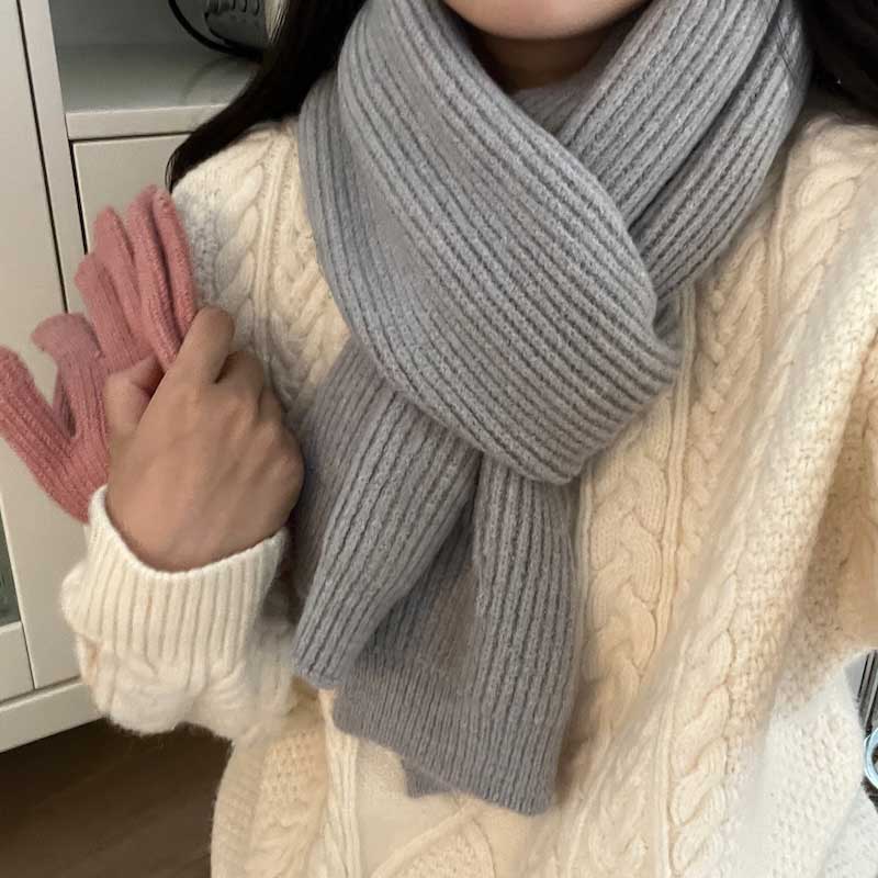 ソフトカラーリブマフラー