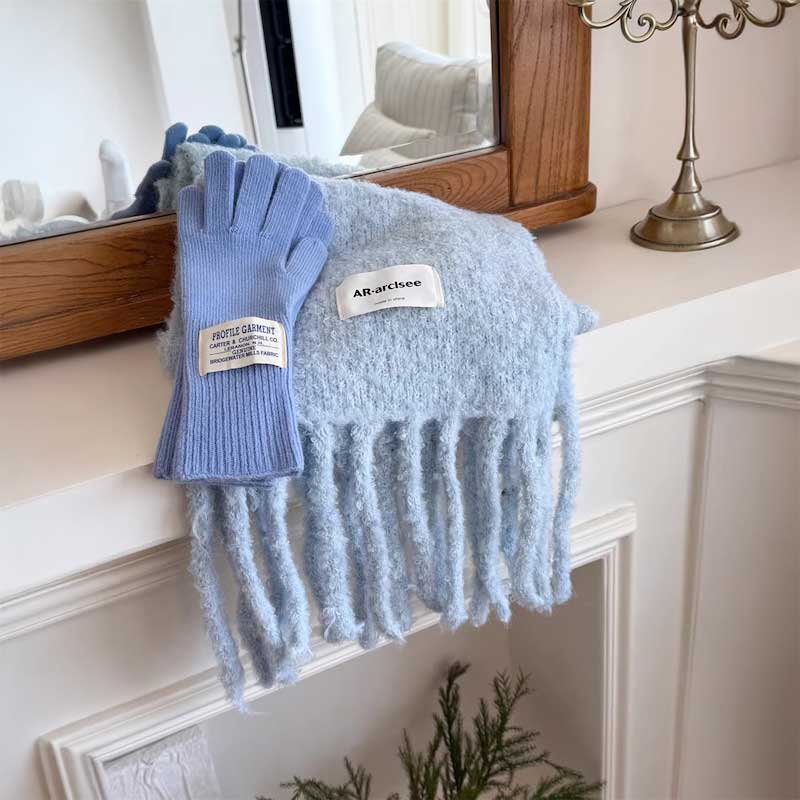 ブークレアイスカラーマフラー