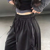 サイドリボンドットスウェットパンツ