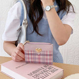 ハートチェックミニ財布