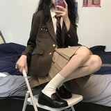 韓国風シンプル私立制服コーデ5点SET
