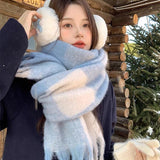 ギンガムキャンディーボリュームマフラー